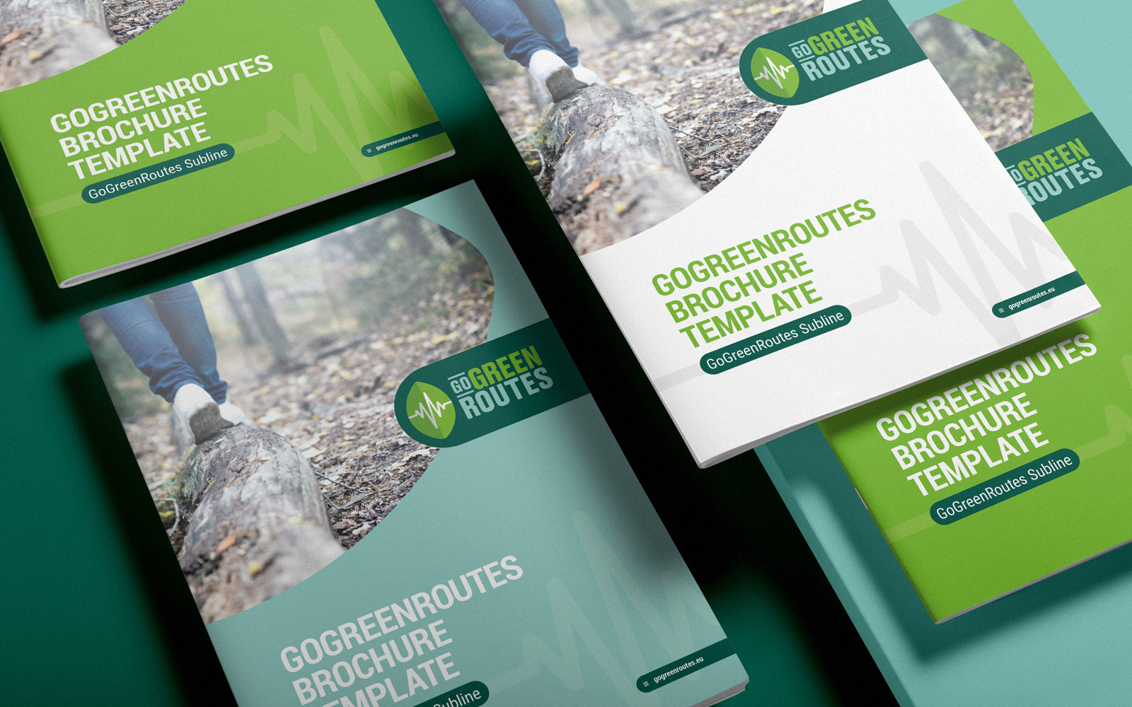Cover Design für Broschüren für Go Green Routes für ICLEI Europe