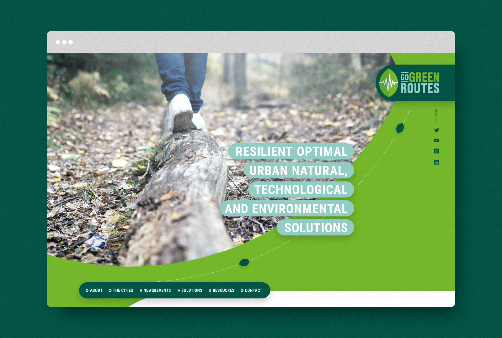 ungerplus_HS_bannerbild_gross Webdesign für Go Green Routes für ICLEI Europe