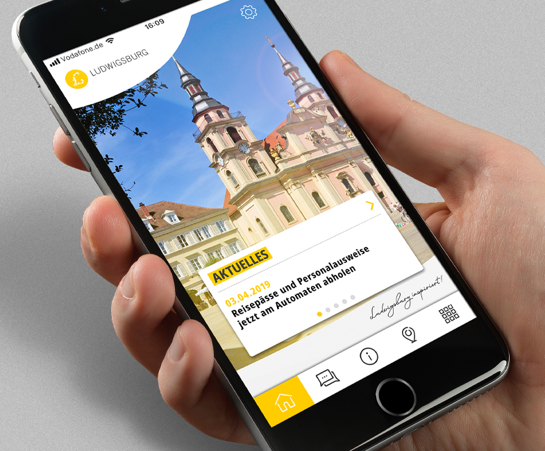 Design für den Newsletter und die App für Ludwigsburg