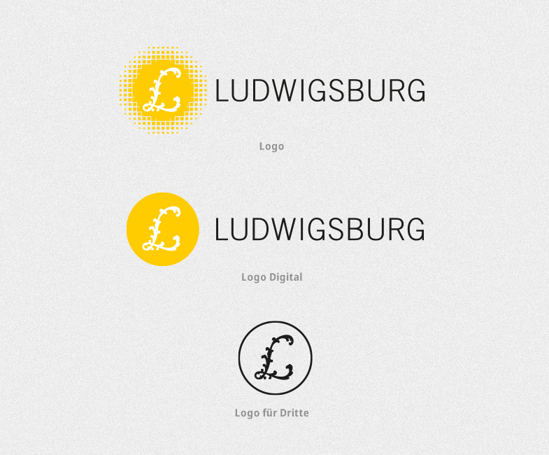 Logoversionen des Stadtlogos für Print, Online und Social Media