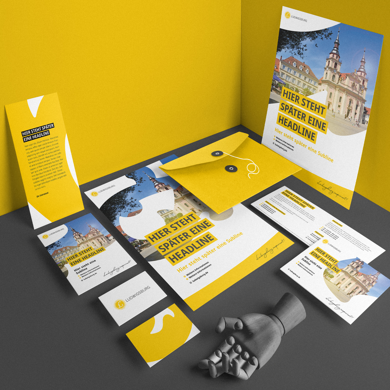 Corporate Design Stationary für Ludwigsburg in Baden-Württemberg