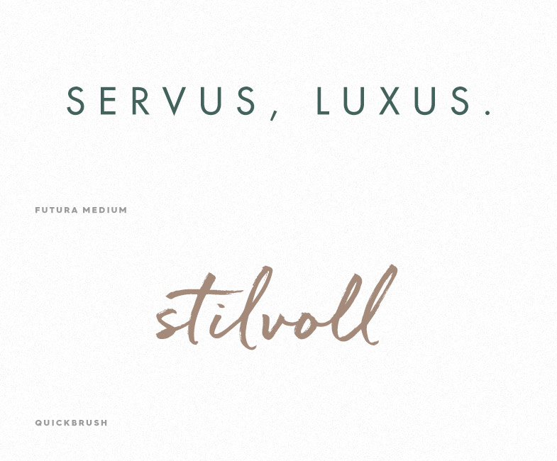Typografie Luxus Chalet