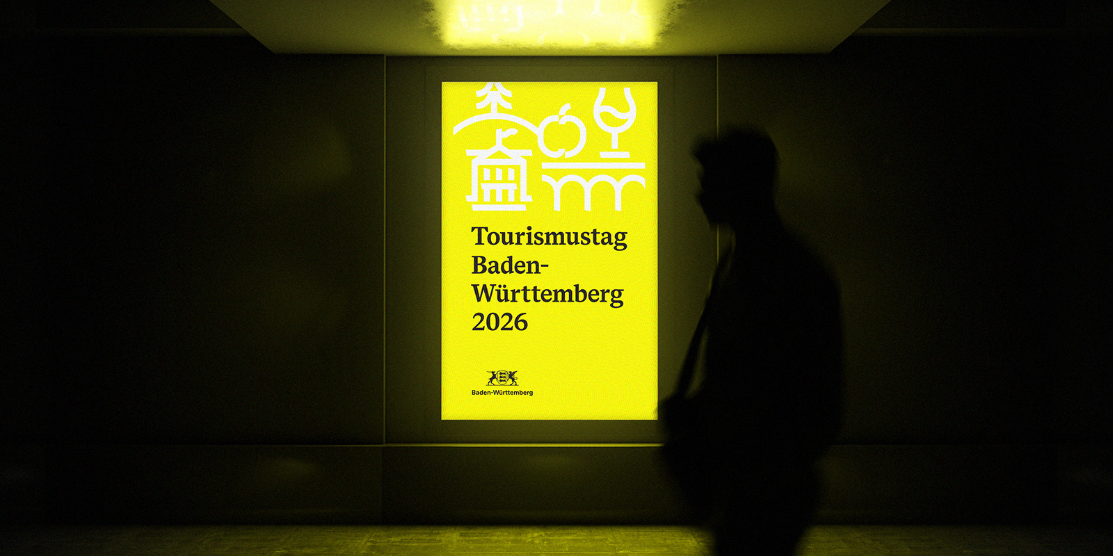 Design und Gestaltung für ein Citylight für den Tourismustag Baden-Württemberg