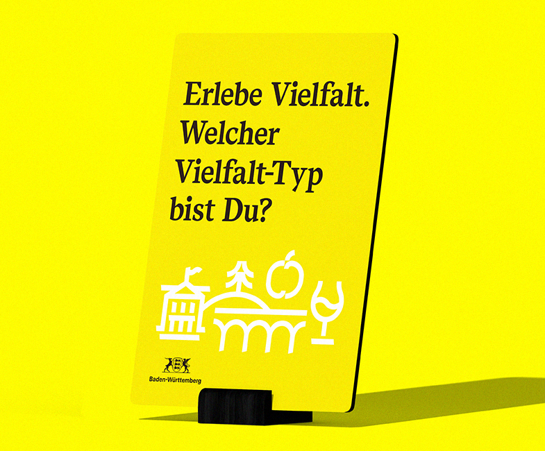 Aufsteller Display Tourismustag Baden-Württemberg