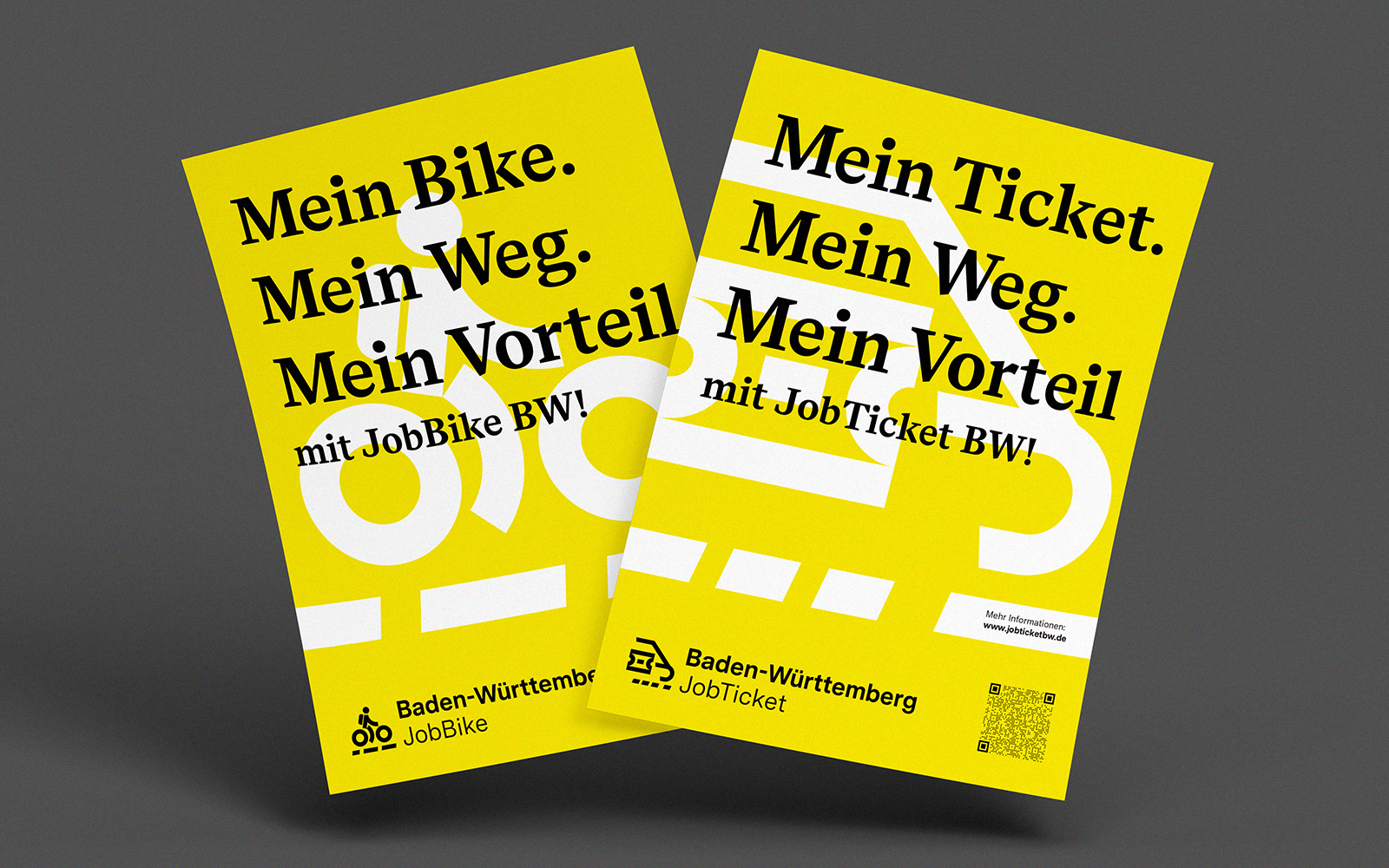 Infoflyer für JobBike BW und JobTicket BW