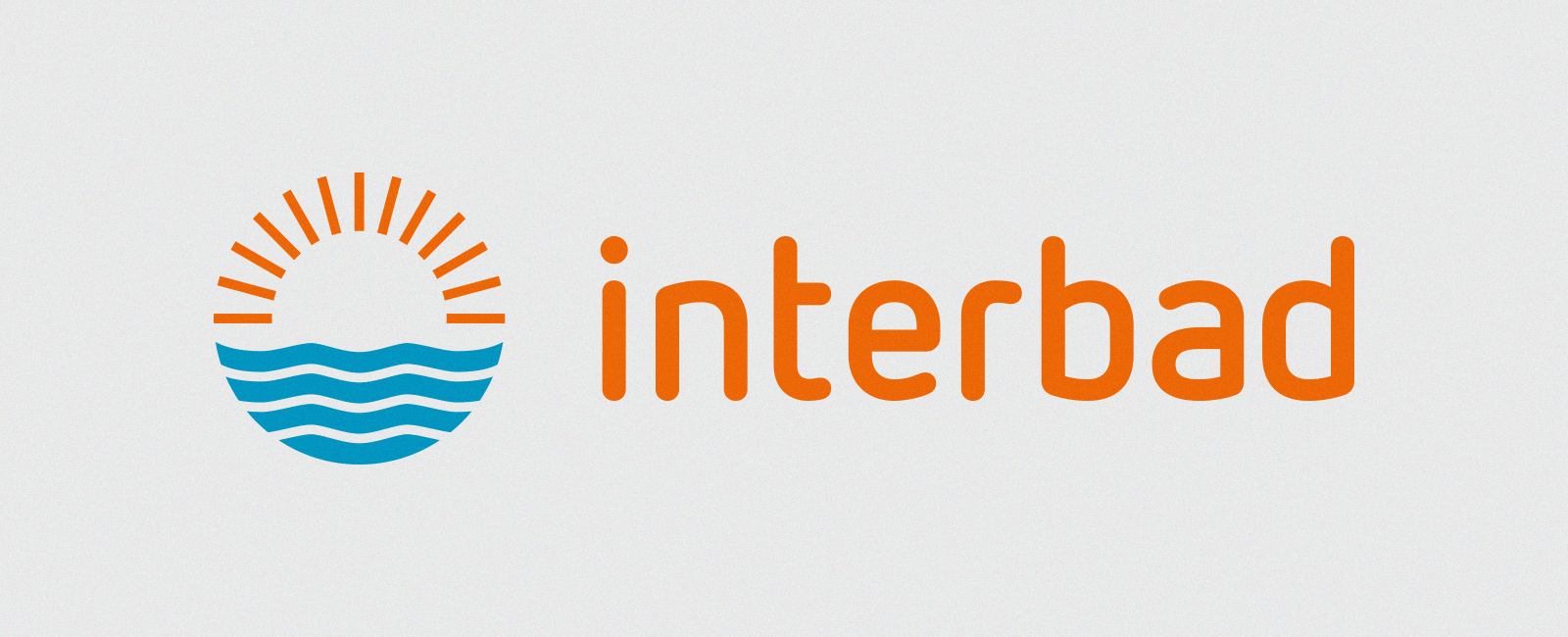 interbad Logo mit Sonnen- und Wellen-Symbol in Orange und Blau auf hellem Hintergrund